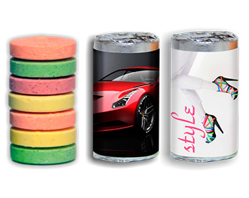 Tubitos promocionales con 7 pastillas