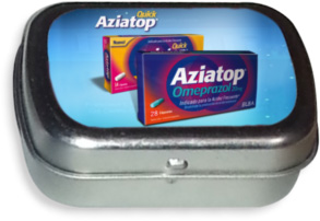 Pastillero promocional metálico Rectangular de 25 grs.