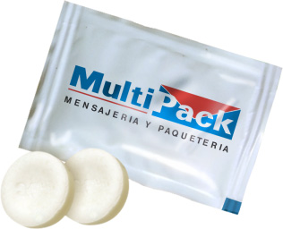 Sobre promocional con 2 pastillas Impresión centrada